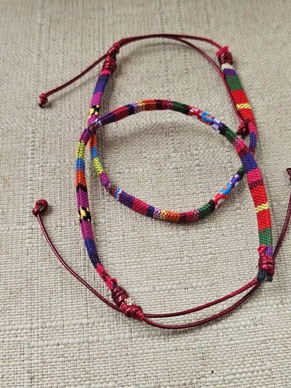 Match Bracelet Multi Color Canvas Wrsit Band Fashion Jewelry adjustable lot of 2 - Picture 9 of 12